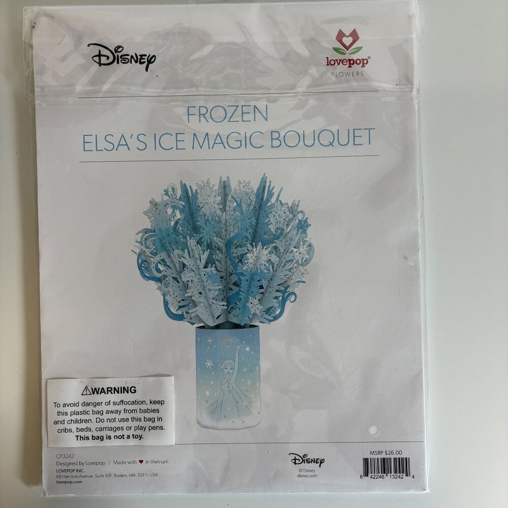 Lovepop Flowers Disney Frozen Elsas Ice Magic Bouquet Standalone Centerpiece NEW